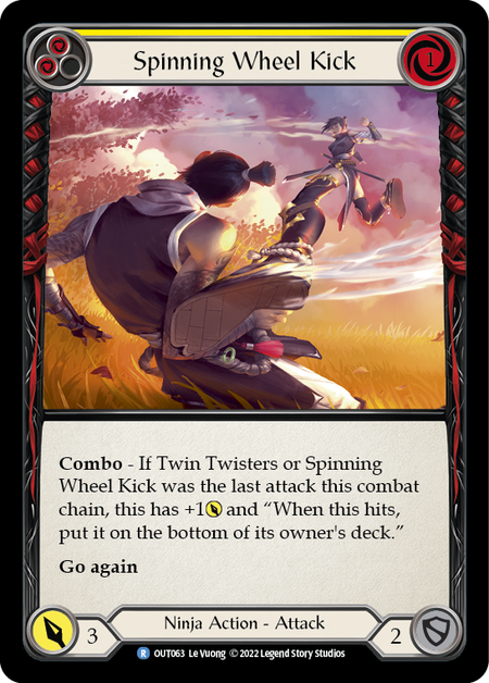 Spinning Wheel Kick (Yellow) - Flesh and Blood TCG - MoxLand
