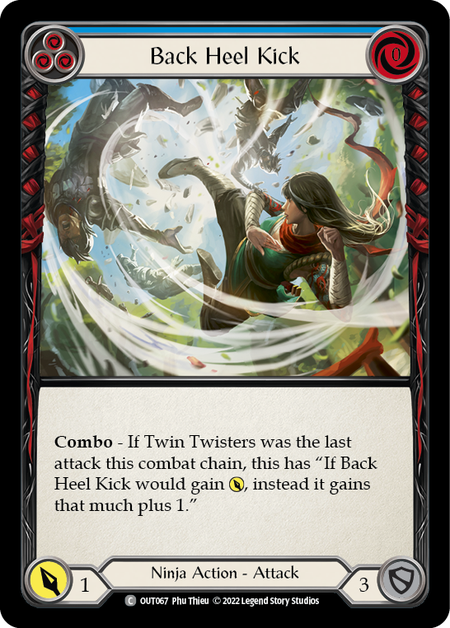 Back Heel Kick (Blue) - Flesh and Blood TCG - MoxLand