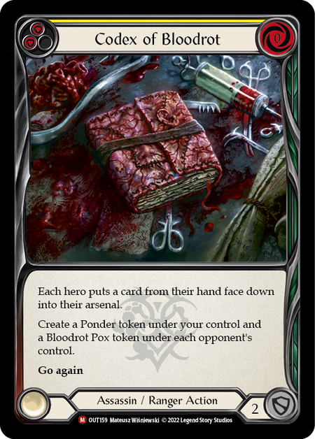 Codex of Bloodrot (Yellow) - Flesh and Blood TCG - MoxLand
