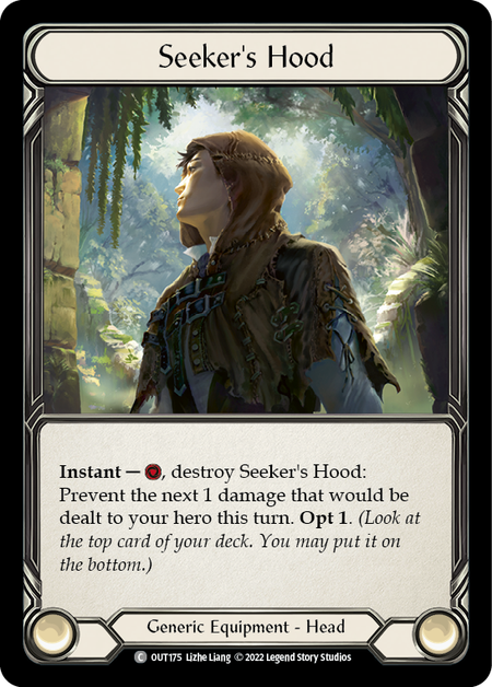 Seeker's Hood - Flesh and Blood TCG - MoxLand