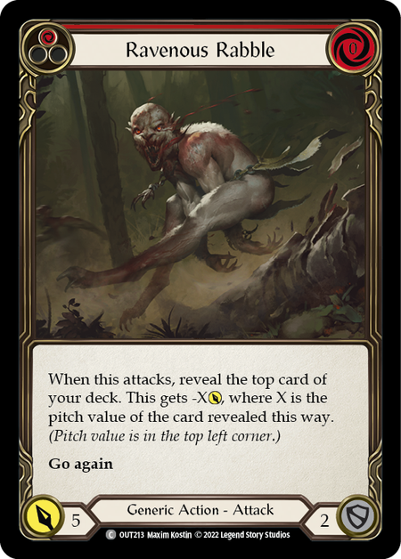 Ravenous Rabble (Red) - Flesh and Blood TCG - MoxLand