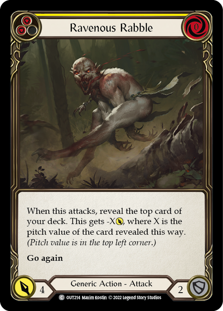 Ravenous Rabble (Yellow) - Flesh and Blood TCG - MoxLand