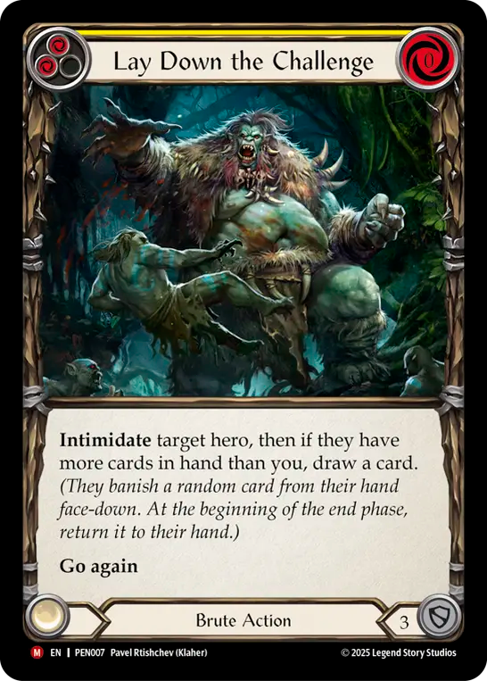 Lay Down the Challenge (Yellow) - Flesh and Blood TCG - MoxLand