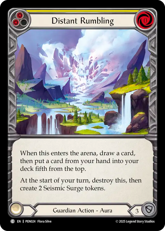 Distant Rumbling (Yellow) - Flesh and Blood TCG - MoxLand