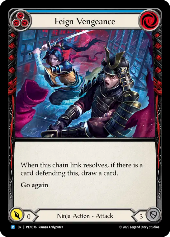 Feign Vengeance (Blue) - Flesh and Blood TCG - MoxLand