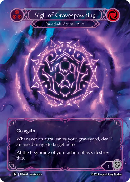Sigil of Gravespawning (Blue) - Flesh and Blood TCG - MoxLand