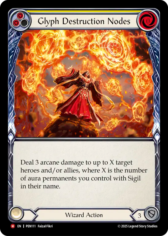 Glyph Destruction Nodes (Yellow) - Flesh and Blood TCG - MoxLand