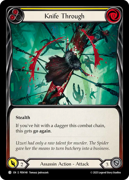 Knife Through (Yellow) - Flesh and Blood TCG - MoxLand