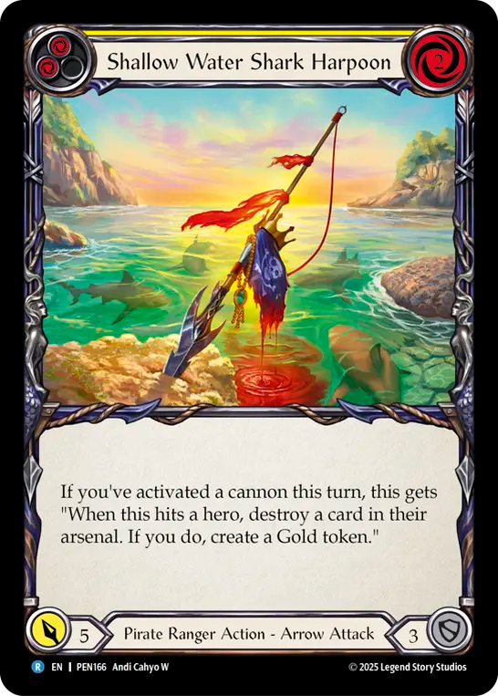 Shallow Water Shark Harpoon (Yellow) - Flesh and Blood TCG - MoxLand
