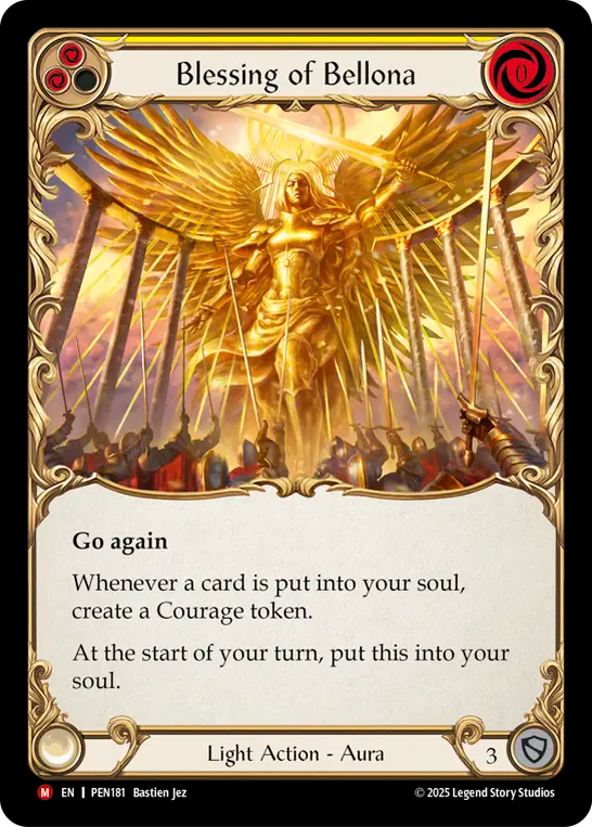 Blessing of Bellona (Yellow) - Flesh and Blood TCG - MoxLand