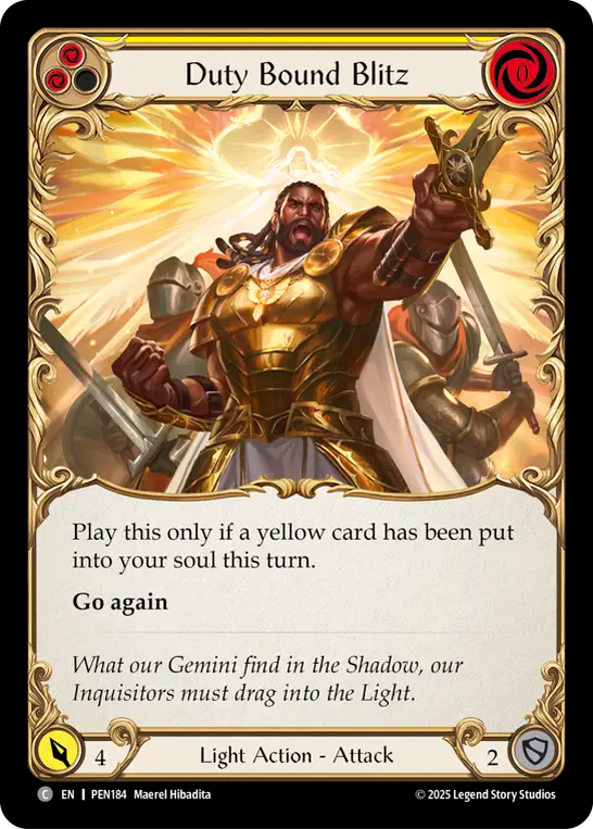 Duty Bound Blitz (Yellow) - Flesh and Blood TCG - MoxLand