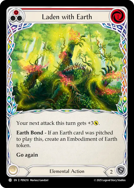 Laden with Earth (Red) - Flesh and Blood TCG - MoxLand