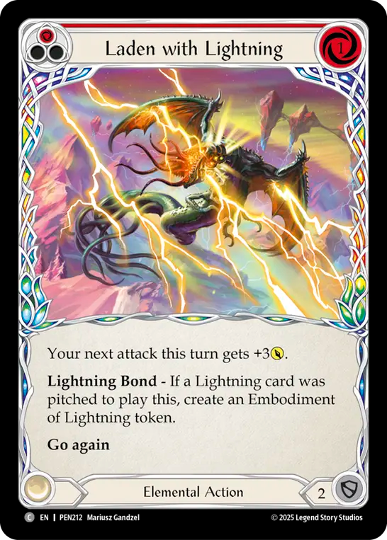 Laden with Lightning (Red) - Flesh and Blood TCG - MoxLand