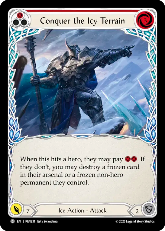 Conquer the Icy Terrain (Red) - Flesh and Blood TCG - MoxLand