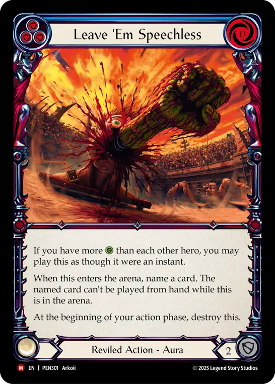 Leave 'Em Speechless (Blue) - Flesh and Blood TCG - MoxLand
