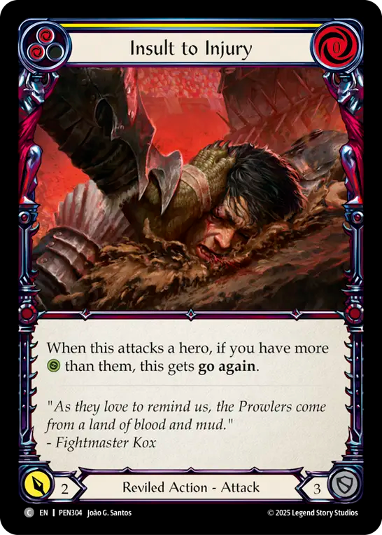 Insult to Injury (Yellow) - Flesh and Blood TCG - MoxLand