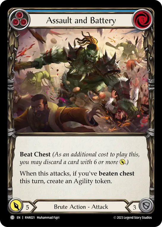 Assault and Battery (Blue) - Flesh and Blood TCG - MoxLand