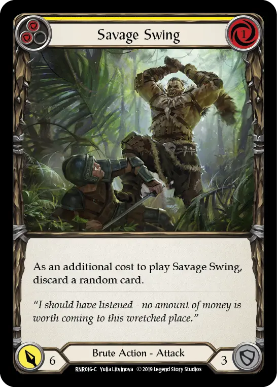 Savage Swing (Yellow) - Flesh and Blood TCG - MoxLand