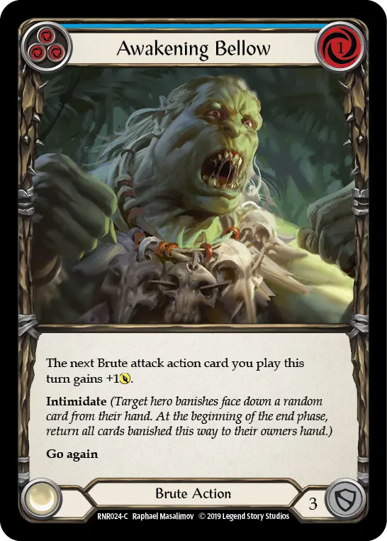 Awakening Bellow (Blue) - Flesh and Blood TCG - MoxLand