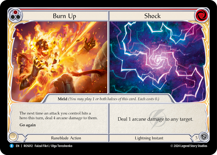 Burn Up // Shock (Red) - Flesh and Blood TCG - MoxLand
