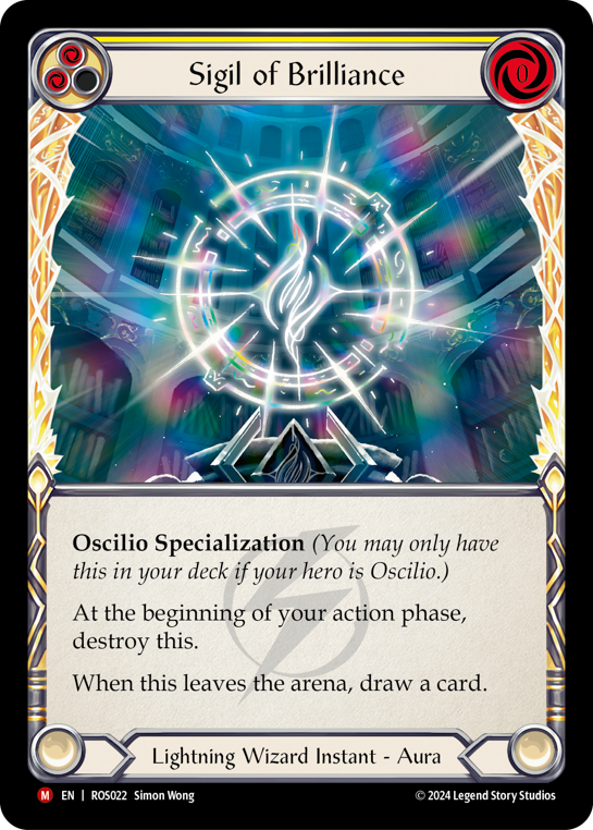 Sigil of Brilliance (Yellow) - Flesh and Blood TCG - MoxLand