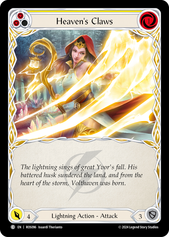 Heaven's Claws (Yellow) - Flesh and Blood TCG - MoxLand
