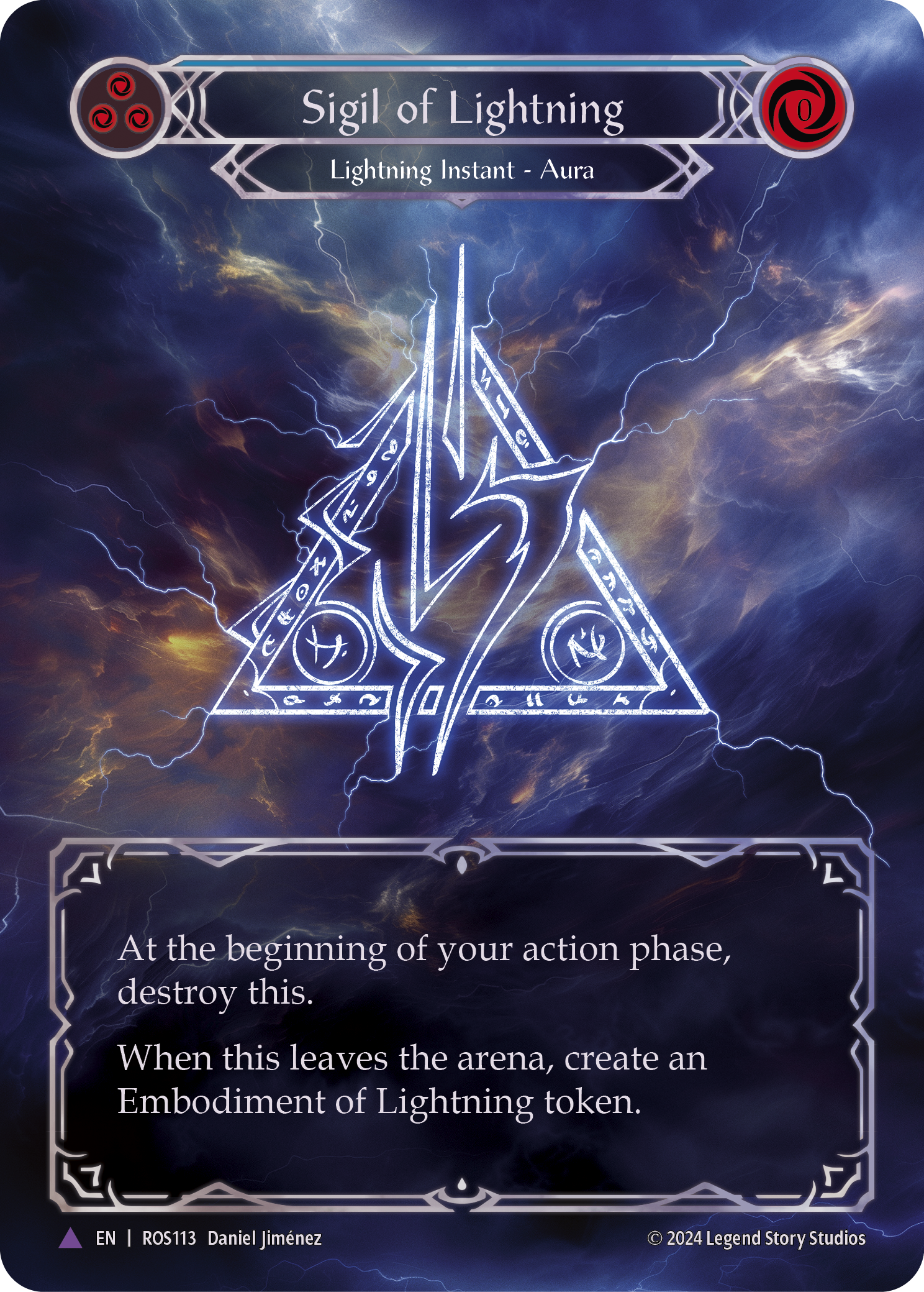 Sigil of Lightning (Blue) - Flesh and Blood TCG - MoxLand