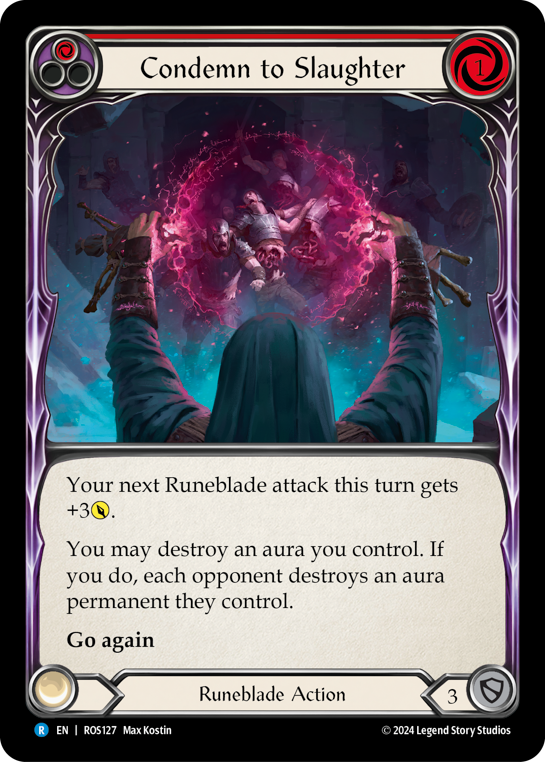 Condemn to Slaughter (Red) - Flesh and Blood TCG - MoxLand