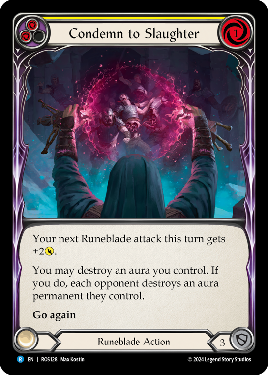 Condemn to Slaughter (Yellow) - Flesh and Blood TCG - MoxLand