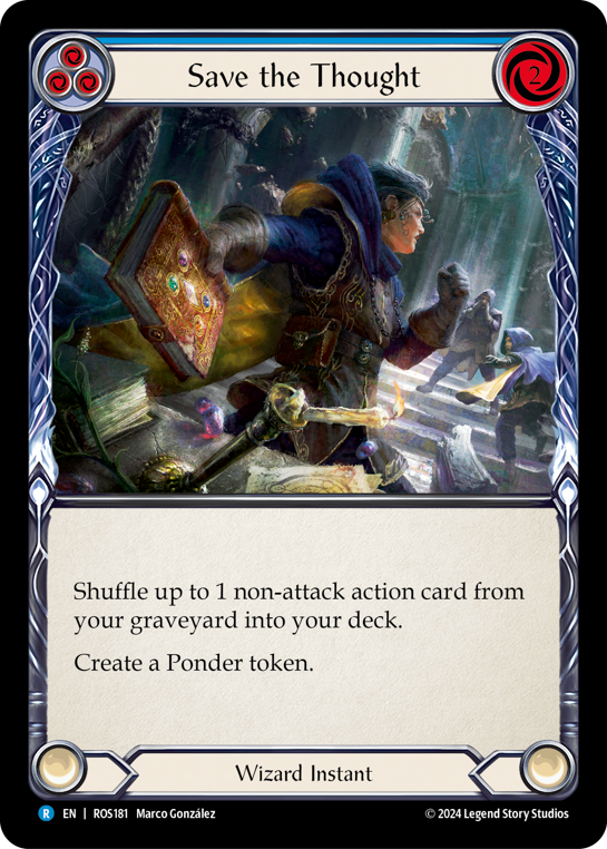 Save the Thought (Blue) - Flesh and Blood TCG - MoxLand