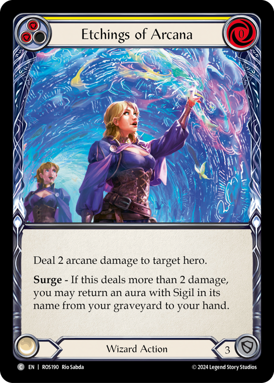 Etchings of Arcana (Yellow) - Flesh and Blood TCG - MoxLand