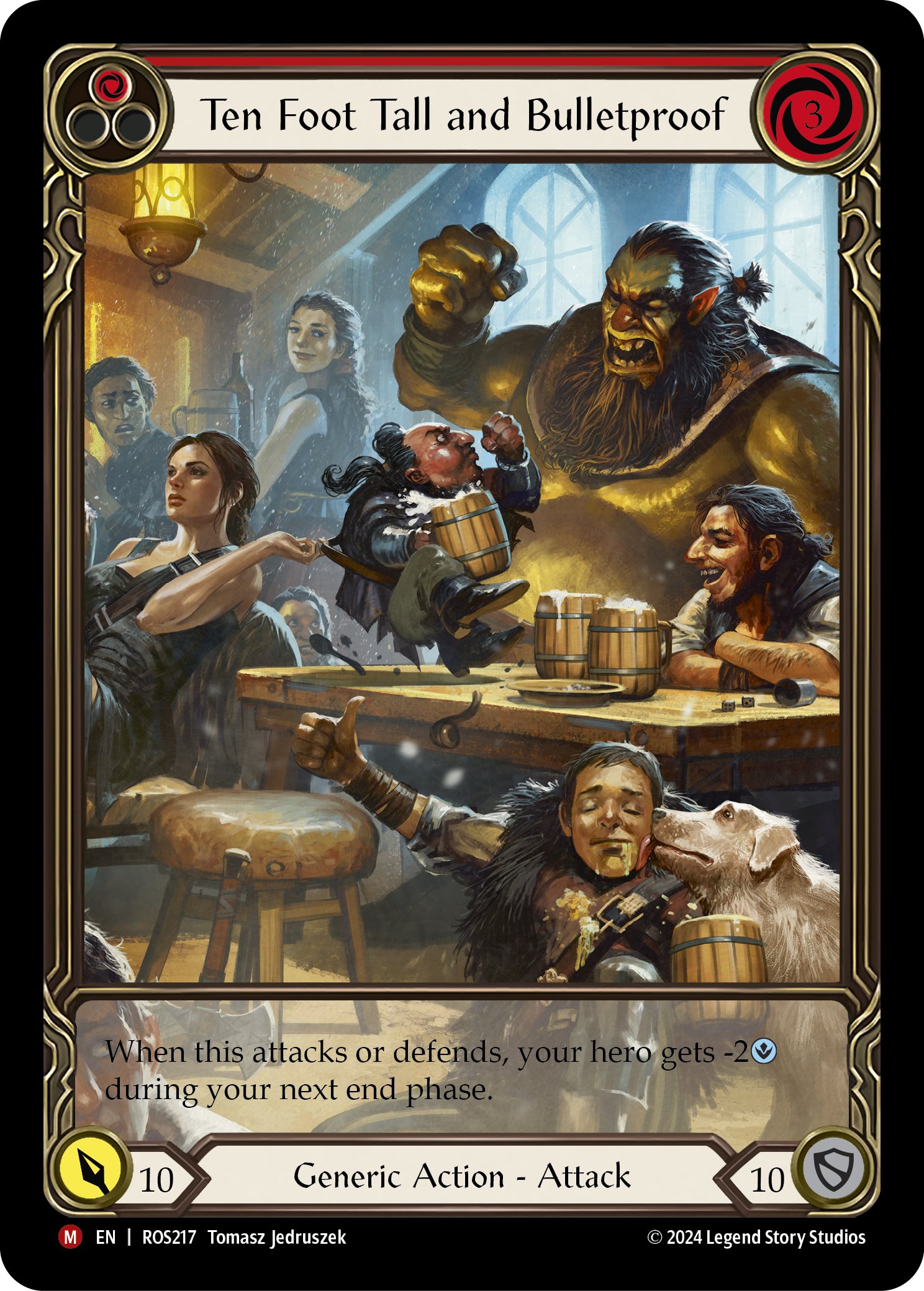 Ten Foot Tall and Bulletproof (Red) - Flesh and Blood TCG - MoxLand