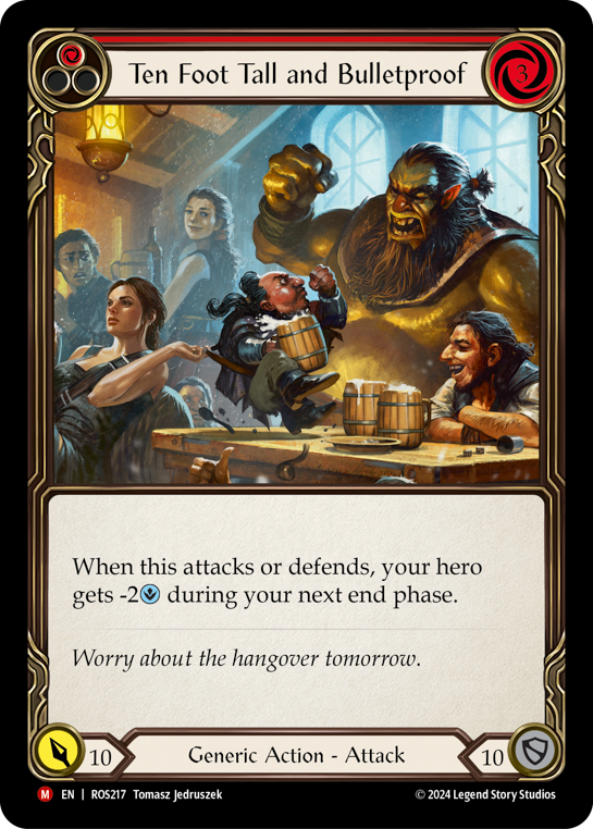 Ten Foot Tall and Bulletproof (Red) - Flesh and Blood TCG - MoxLand