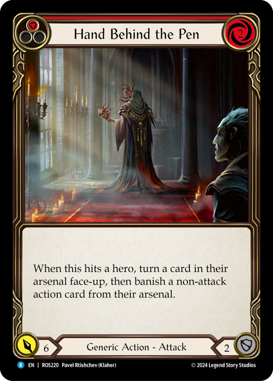 Hand Behind the Pen (Red) - Flesh and Blood TCG - MoxLand