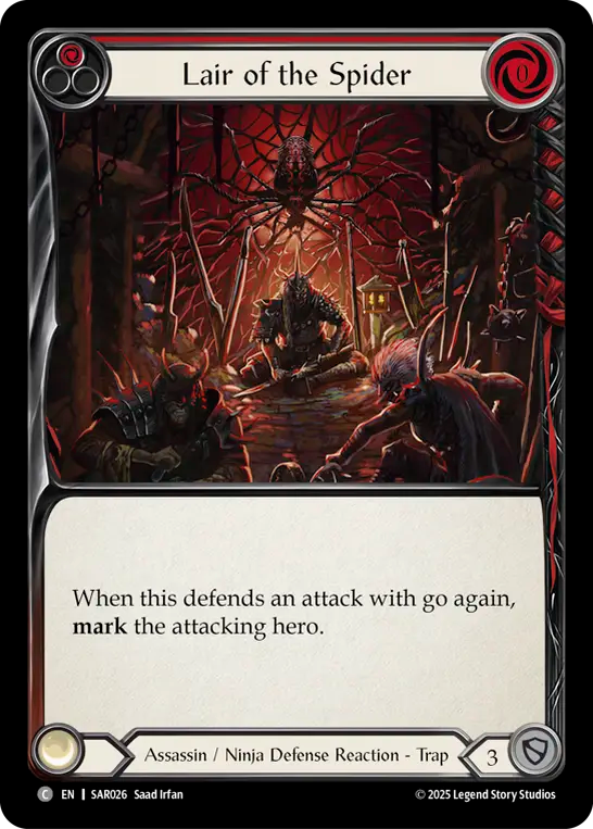Lair of the Spider (Red) - Flesh and Blood TCG - MoxLand
