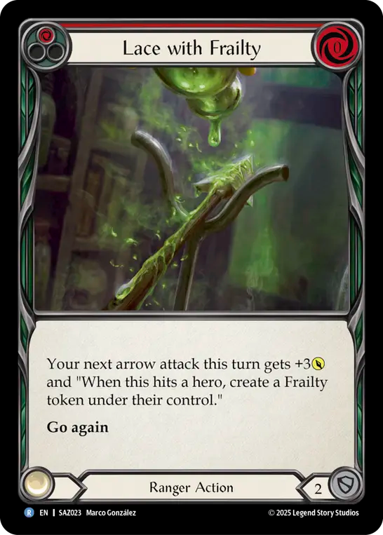 Lace with Frailty (Red) - Flesh and Blood TCG - MoxLand