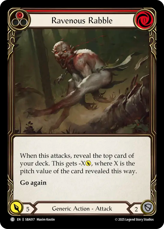 Ravenous Rabble (Red) - Flesh and Blood TCG - MoxLand