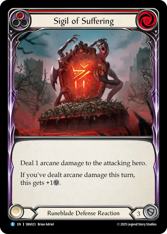 Sigil of Suffering (Red) - Flesh and Blood TCG - MoxLand