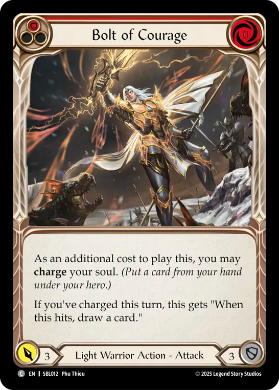 Bolt of Courage (Red) - Flesh and Blood TCG - MoxLand
