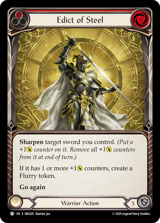 Edict of Steel (Red) - Flesh and Blood TCG - MoxLand