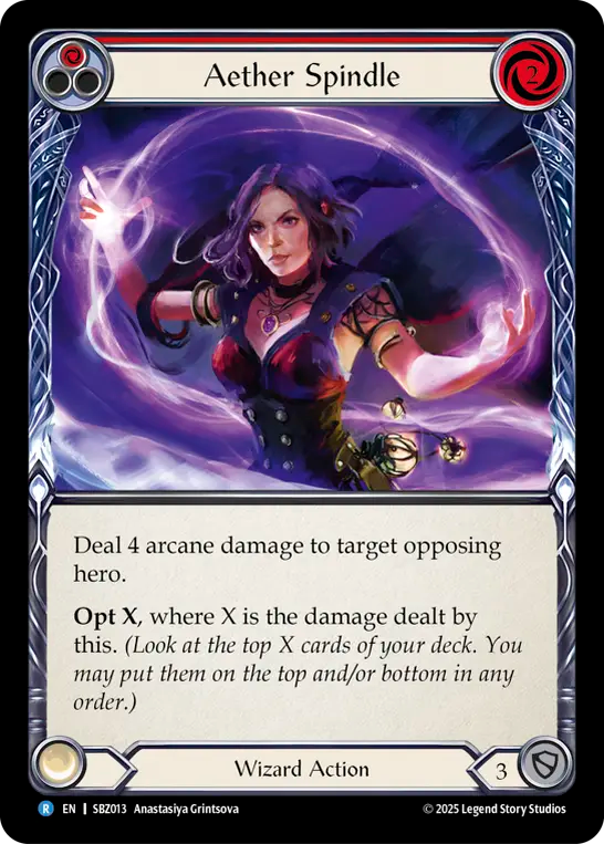 Aether Spindle (Red) - Flesh and Blood TCG - MoxLand