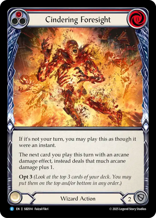 Cindering Foresight (Red) - Flesh and Blood TCG - MoxLand