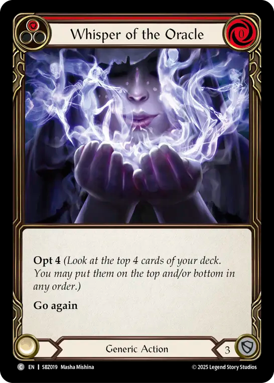 Whisper of the Oracle (Red) - Flesh and Blood TCG - MoxLand