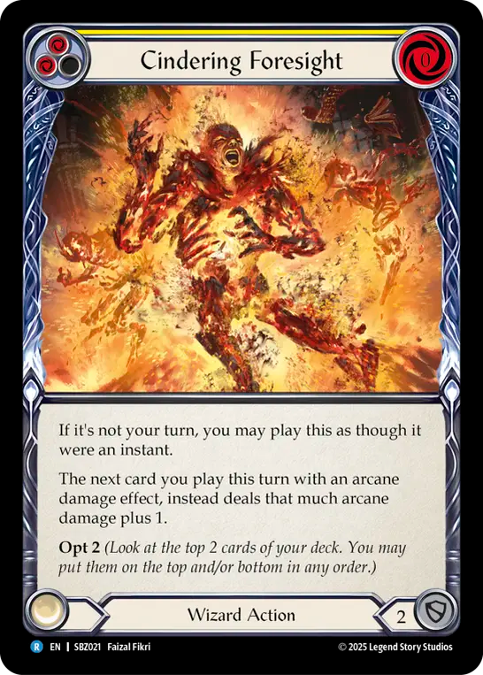 Cindering Foresight (Yellow) - Flesh and Blood TCG - MoxLand