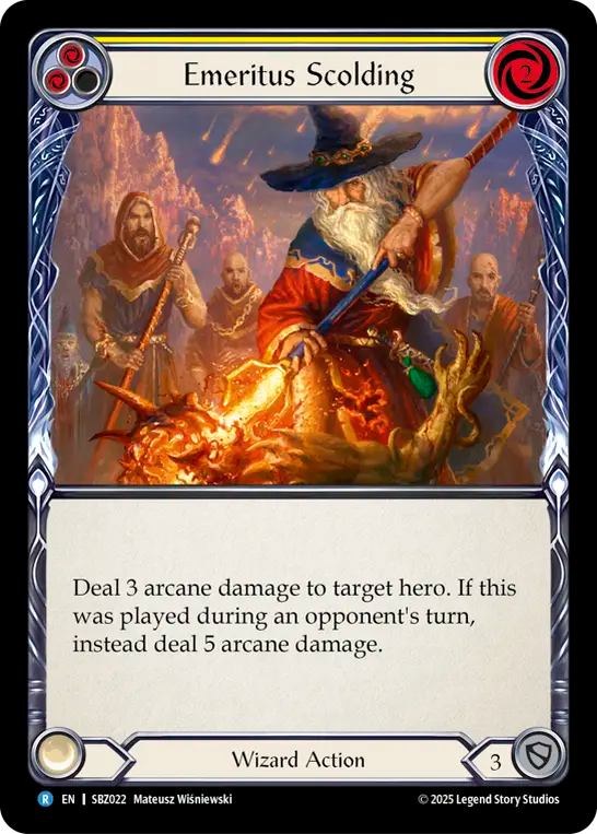 Emeritus Scolding (Yellow) - Flesh and Blood TCG - MoxLand