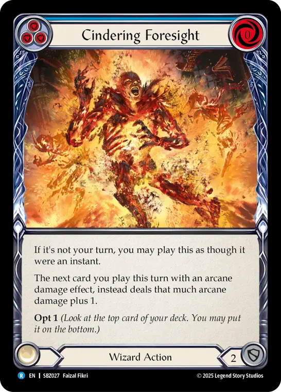 Cindering Foresight (Blue) - Flesh and Blood TCG - MoxLand