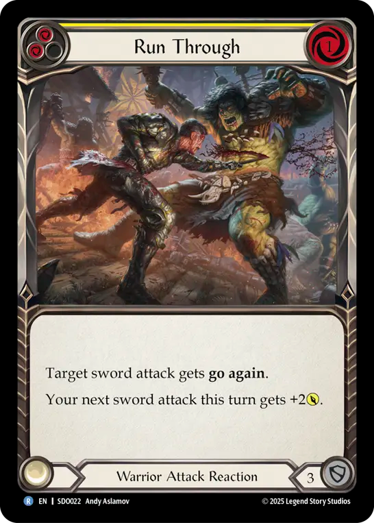 Run Through (Yellow) - Flesh and Blood TCG - MoxLand