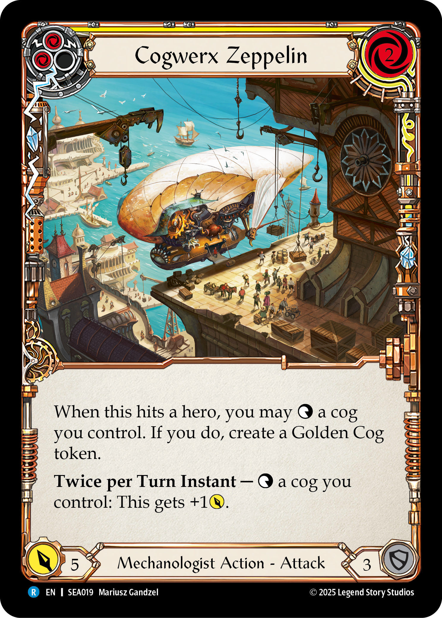 Cogwerx Zeppelin (Yellow) - Flesh and Blood TCG - MoxLand
