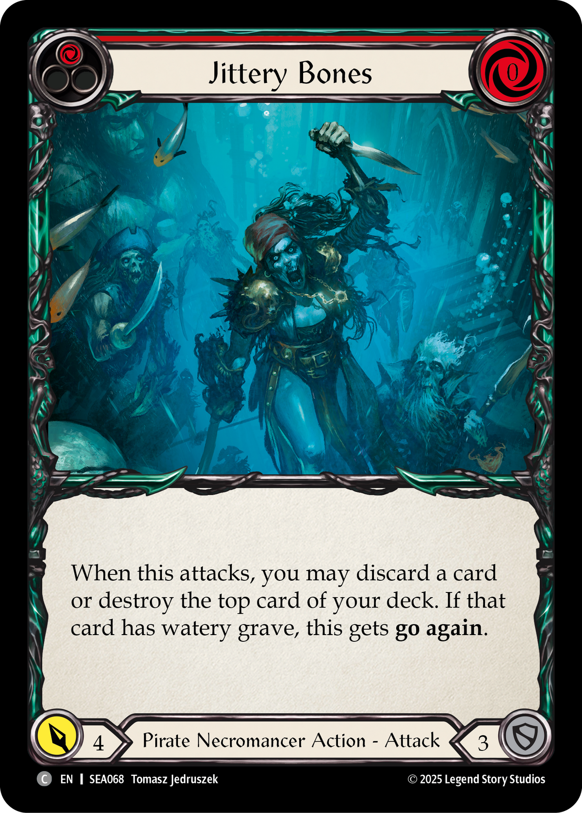 Jittery Bones (Red) - Flesh and Blood TCG - MoxLand