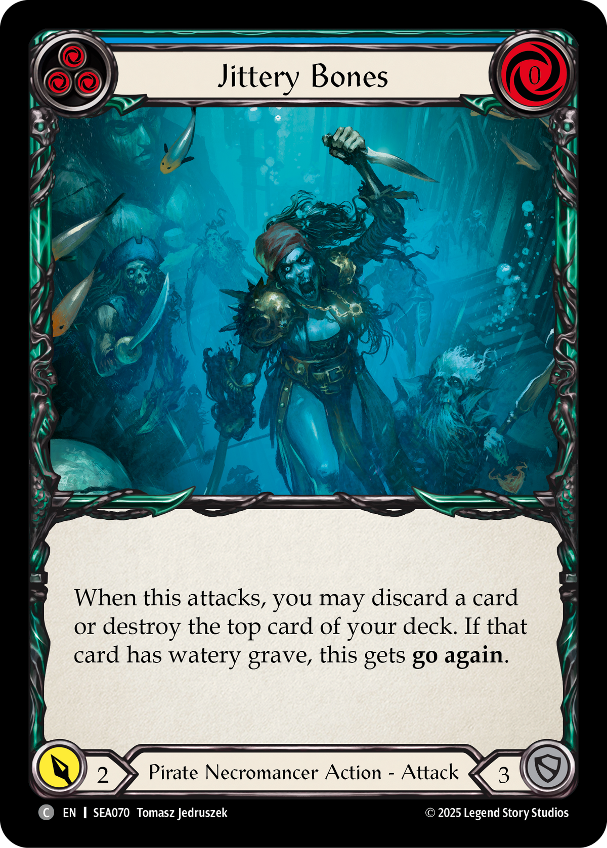 Jittery Bones (Blue) - Flesh and Blood TCG - MoxLand